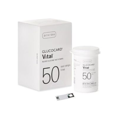 Arkray GlucoCard Vital Blood Glucose Test Strips 100 Count for Diabetes Care