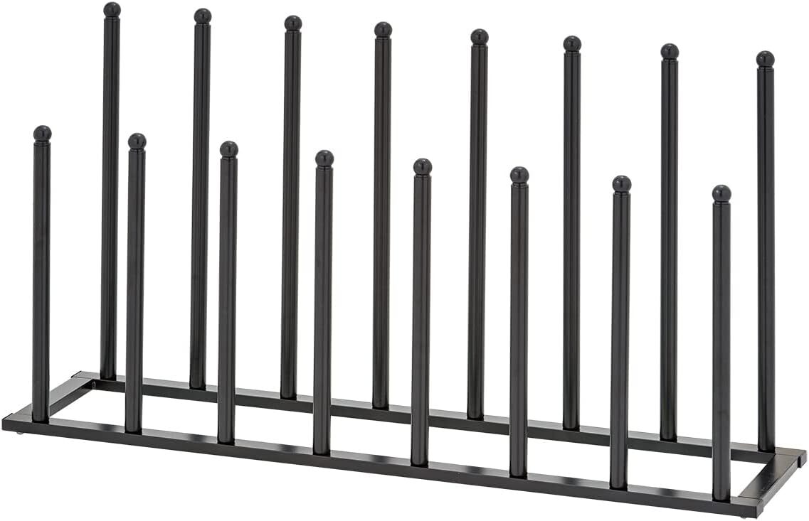 Pristine Wellie Boot Rack Stand Holds 8 Pairs of Wellies & Boots - Black
