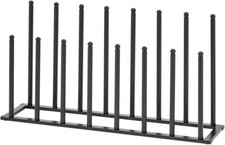 Pristine Wellie Boot Rack Stand Holds 8 Pairs of Wellies & Boots - Black