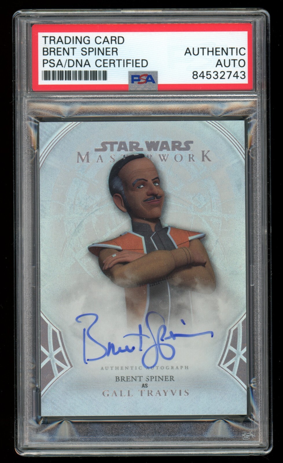 Brent Spiner PSA/DNA Auto #49/50 Star Wars Masterwork Gall Trayvis Topps Card