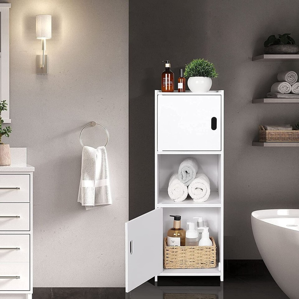 Waterproof Bathroom Storage Cabinet Free Standing Cabinet Organizer ...