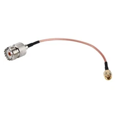 UHF SO239 Female PL259 to SMA Male Plug Crimp RG316 Cable Adapter Connector