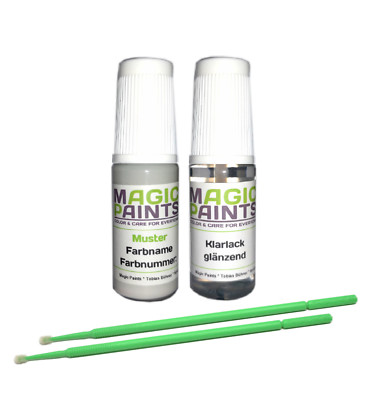 Lackstift Set geeignet für Skoda, F9E / 9P9P Candy Weiß + Klarlack + Anleitung