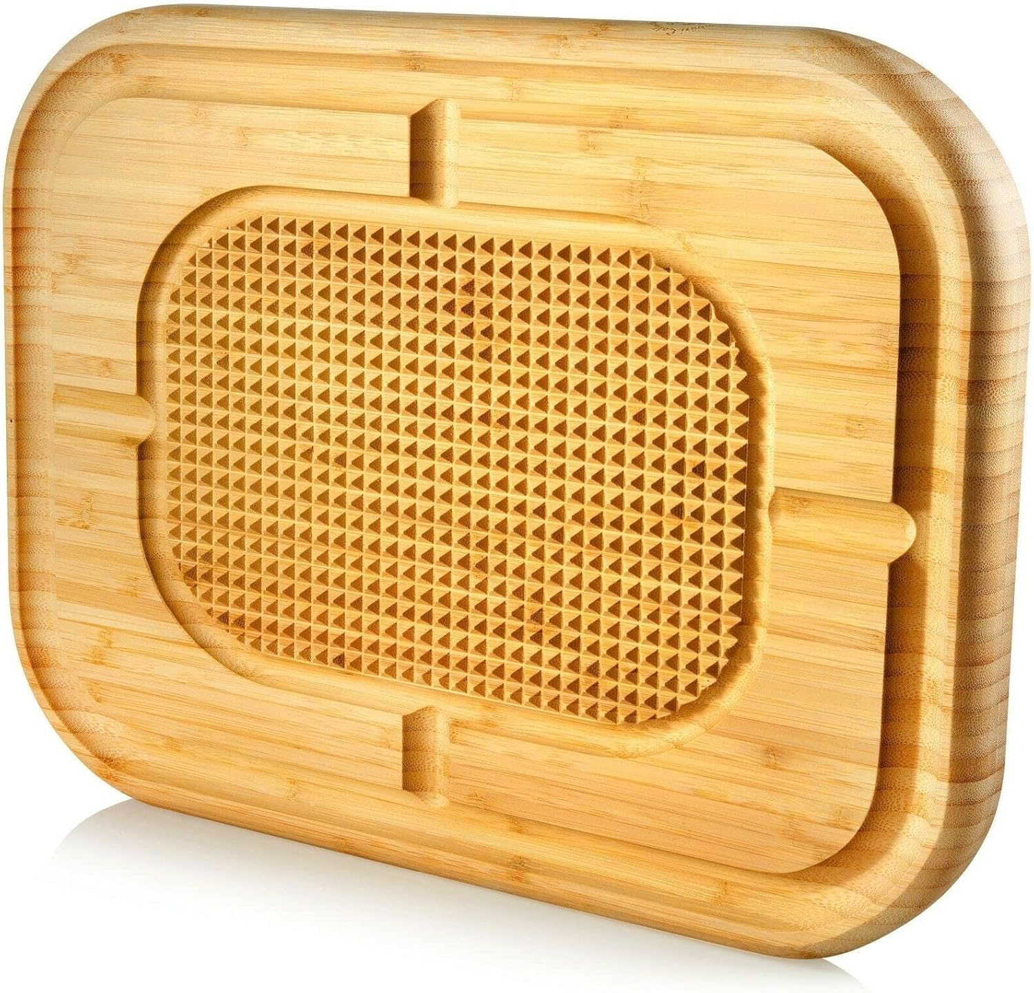 Cutting Board for Meat - Bamboo Butcher Block with Juice Groove - Large Wooden --image