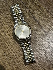 Citizen Men's Quartz Watch Calendar Two Tone Bracelet 100 MT 6110-845901 Vintage