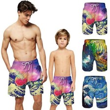 Men's Boys Swim Shorts Summer Holiday Beach Swimming Trunks Surf Board Swimwear