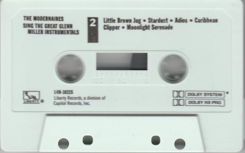 THE MODERNAIRES CASSETTE: "SING THE GREAT GLENN MILLER INSTRUMENTALS" 1961, 80's - Imagen 3 de 5