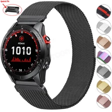 For Garmin Fenix 3 7X 5 5X 6 6X Pro Quick Release Milanese Loop Strap Watch Band