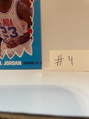Michael Jordan Fleer 1990 All-Stars Sticker insert card #5 of 12