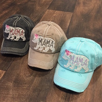 Distressed Mama Bear Hat | eBay