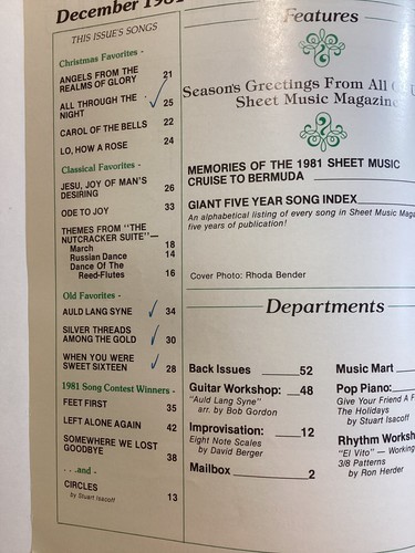 Ode to Joy, Carol of the Bells. Auld Lang Syne, Feet First +12 More Sheet Music - Foto 3 di 20