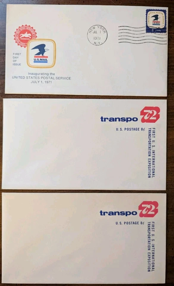 Lot of 33 US 1971 1972 Unused Pre-Stamped Envelopes & 1st Day Issues Bid $5 SH 3 - Image 3 of 4