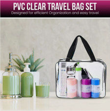 Transparenter Kulturbeutel 27.5x27.5x14 Cm - Wasserdichte PVC Reisetasche Für Damen & Herren
