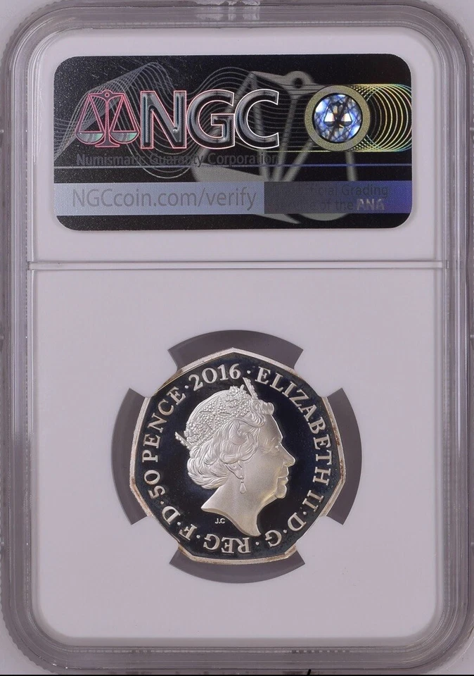 2016 Rio Olympic Team GB UK  50p Fifty Pence Silver Proof Coin NGC PF 67 ULT CAM - Image 3 of 4