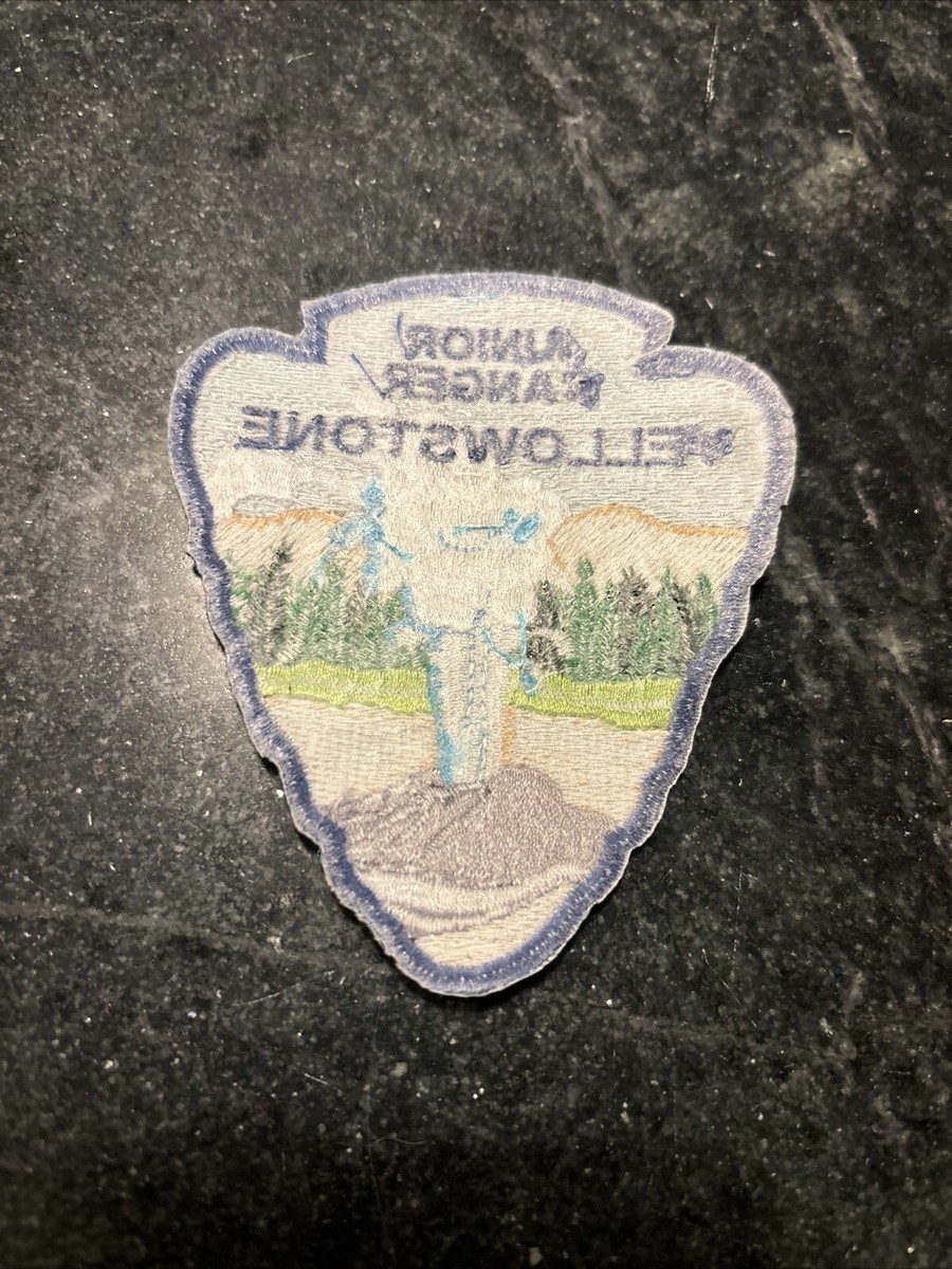 Yellowstone National Park Junior Ranger 3.5” Iron On Patch Hat Vtg