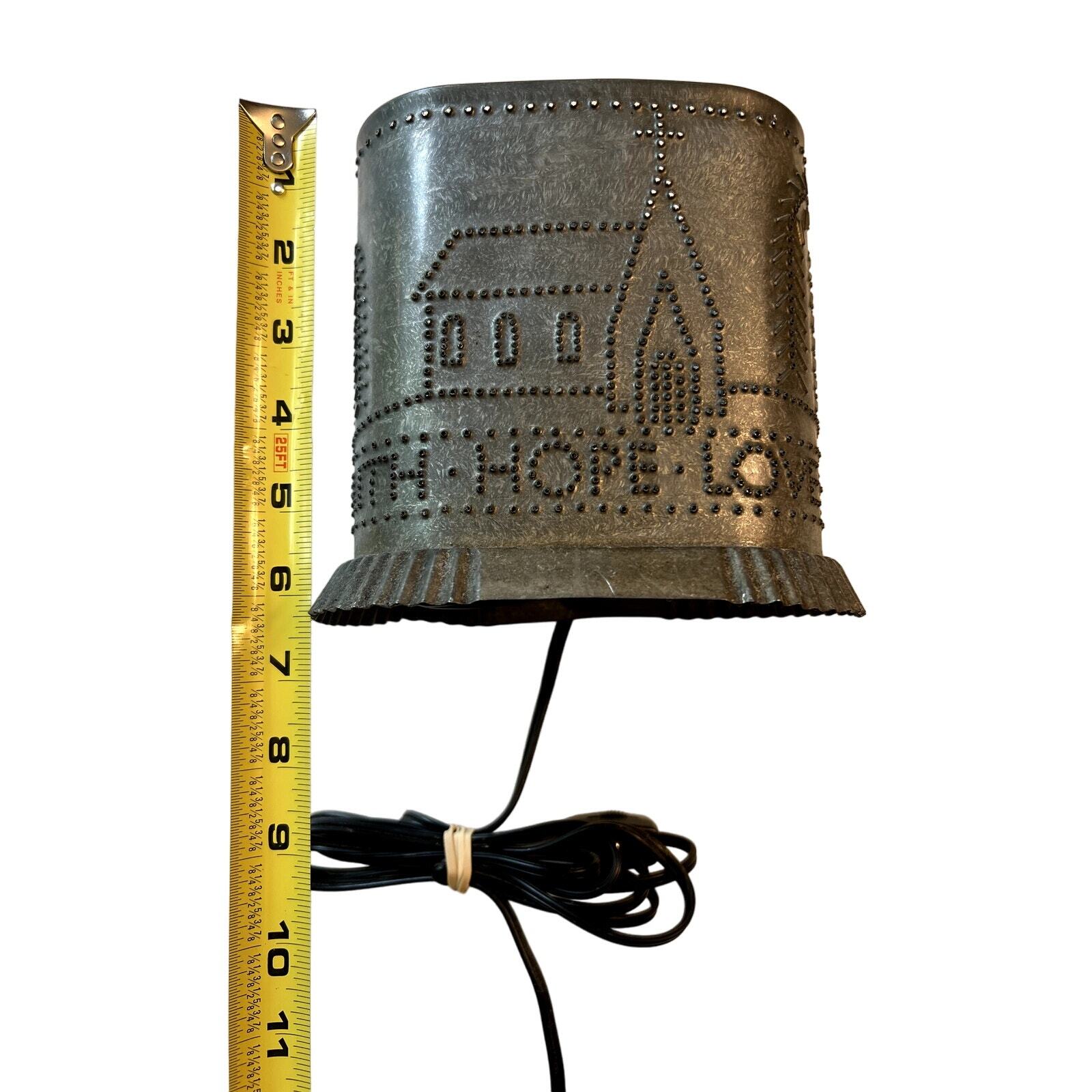 Irvin's Country Tinware Vintage Lamp Rustic Farmhouse Decor Mid Modern Art