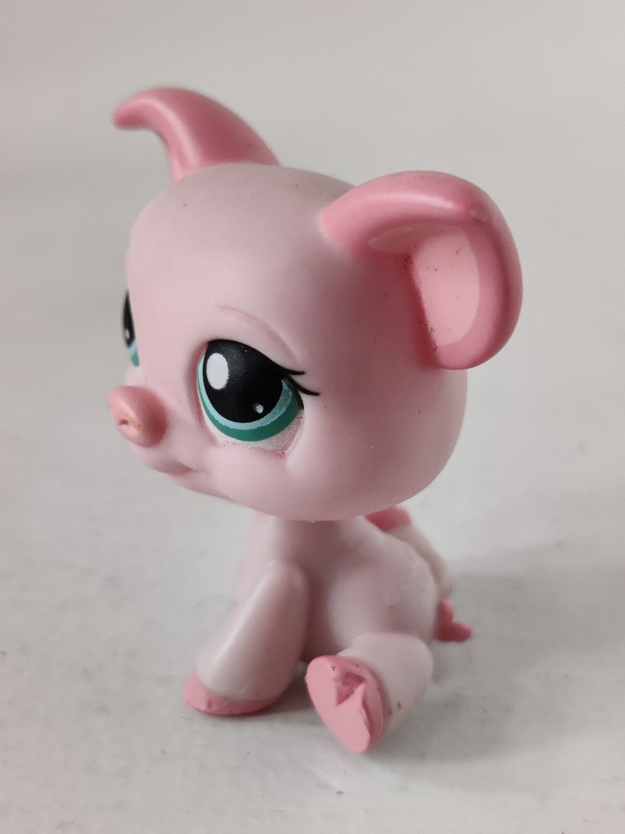 LPS Littlest Pet Shop #377 Pink Pig Piglet 2006 Hasbro Free