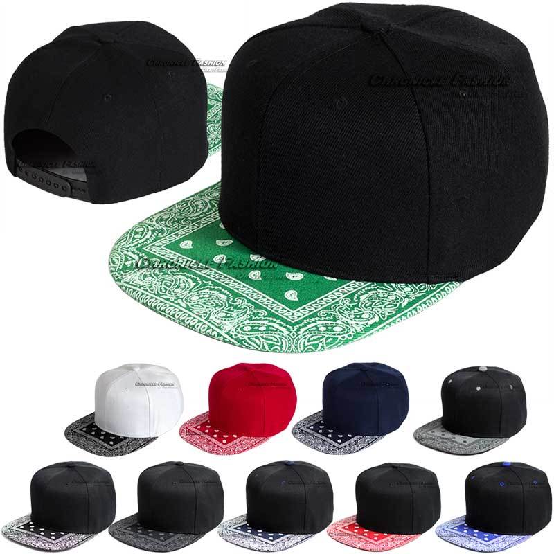 ★DUVETICA★ Salso N Black Unisex Ball Cap Baseball Cap Bandana Paisley Adjustable Snapback Hat Blank