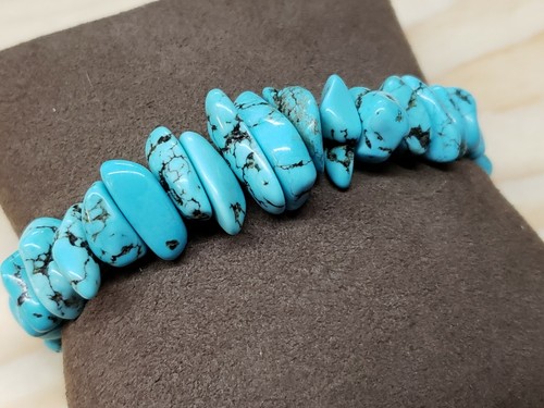 Howlite & Stainless Steel Chain Adjustable to 6"-8" Bracelet with Lobster... - Picture 4 of 5