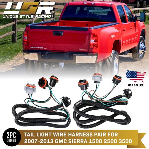 Tail Light Lamp Wiring Harness LH RH Pair for GMC Sierra Pickup Truck