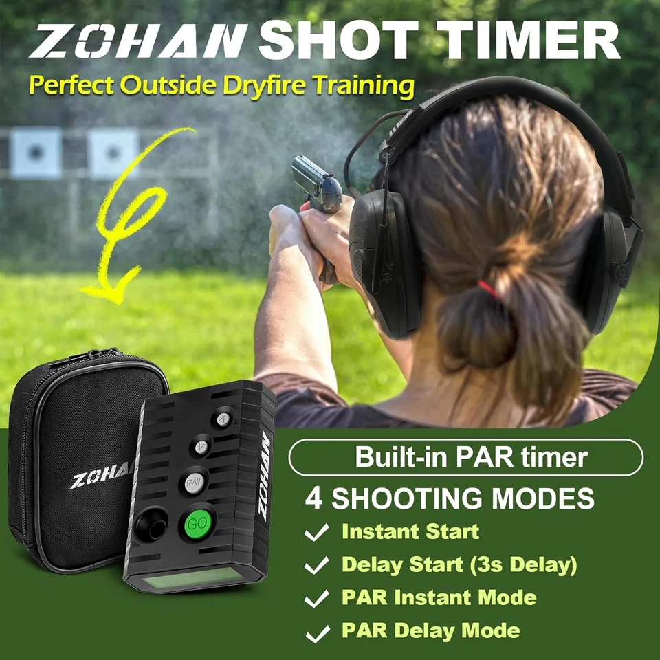 ZOHAN Upgraded Shot Timer for Shooting Competition - Shot Timers for Firearms wi - Image 2 of 4