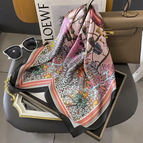 Bufanda cuadrada 100 % seda para mujer vintage rosa negro pañuelo pañuelo envolvente 68*68 cm - Imagen 2 de 6