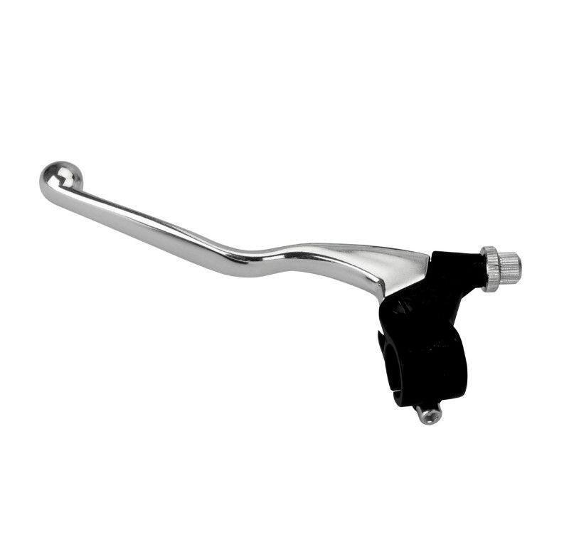 Poignée d'embrayage moto road Domino gauche en aluminium argenté pour guidon 22mm