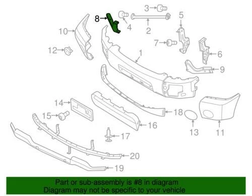 Soporte de parachoques original Nissan 62044-7S600 Foto 2 de 2