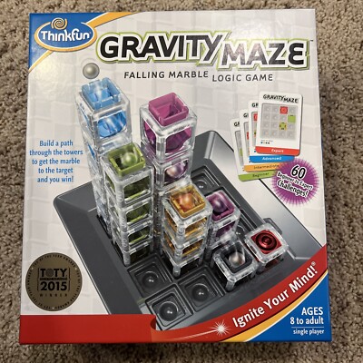 ThinkFun GRAVITY MAZE Falling Marble Logic Game STEM Toy 2015 TOTY Award Winner!