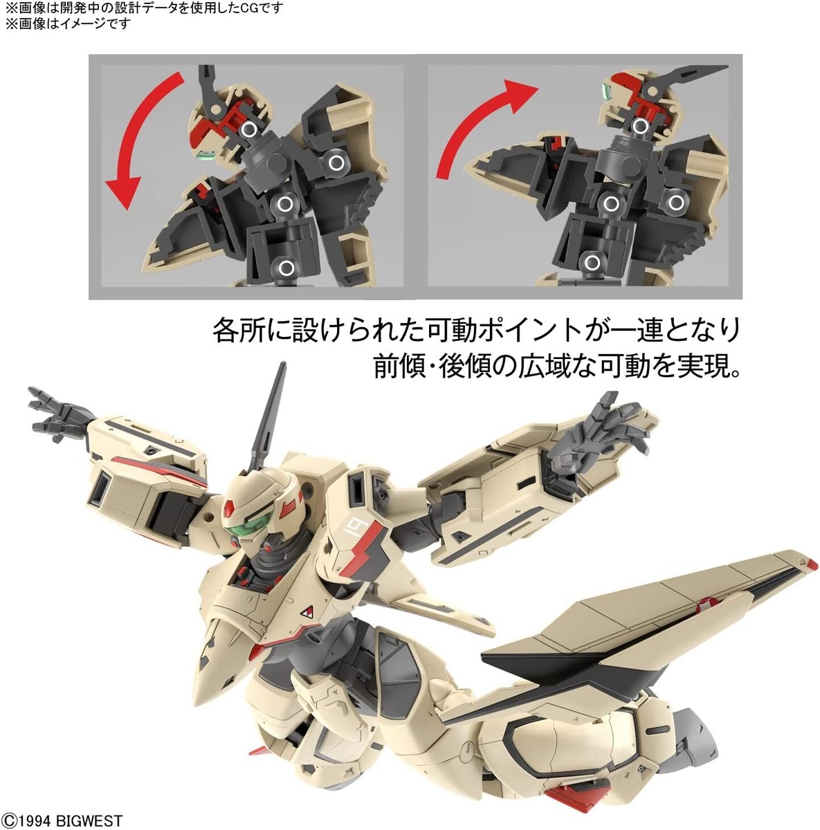 HG Macross Plus YF-19 1/100 Scale Color Coded Plastic Model