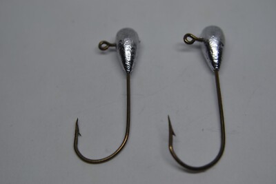1/8 tube jig heads 2/0 or 3/0 eagle claw hooks 25pk bass walleye