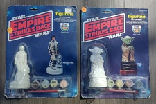 LOT 2 VINTAGE SEALED STAR WARS LEIA YODA FIGURES Craft Master 1980 Vintage toy