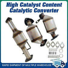 All 3 Front & Rear Catalytic Converters For 2...
