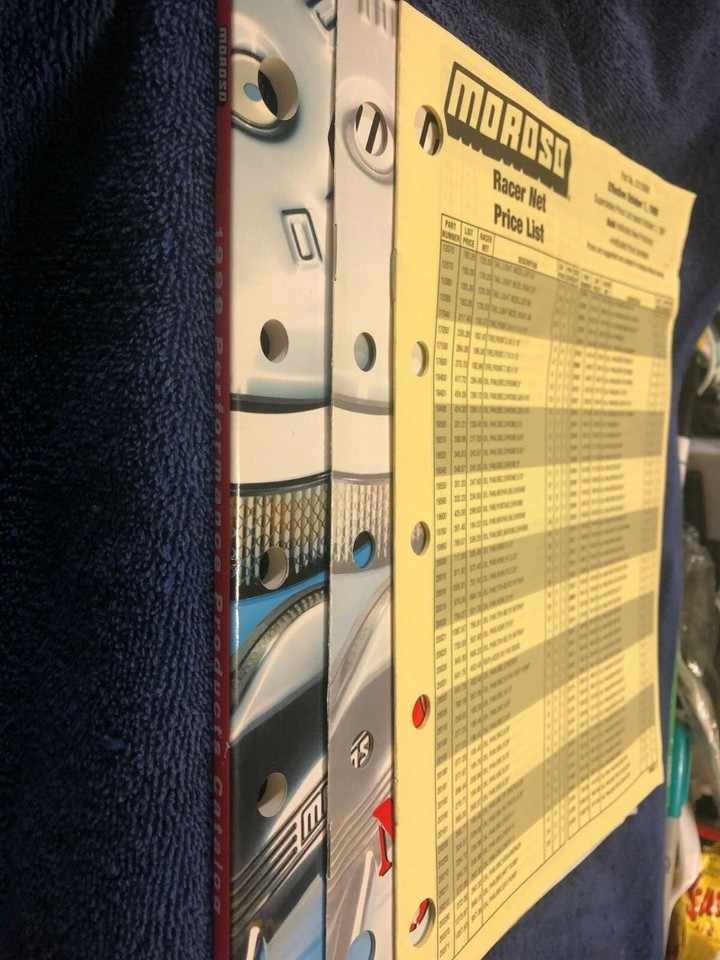 1999 Race Proven MOROSO Performance Products CATALOG, drag racing parts