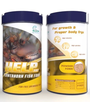 Help Fry Baby Flowerhorn Fish Food for Growth & Proper body frys 100g