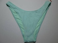 NWT Aerie Womens Size XXL Brazilian Bikini Bottom Blue Pleated Swimwear
