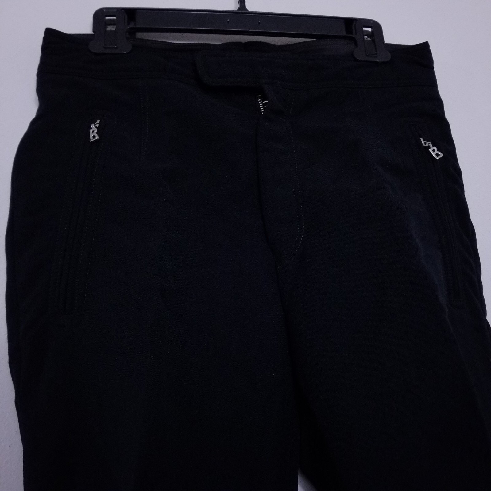 SALOMON Bogner Pantaloni Sci Neri Inverno Neve Snowboard Sport Staffe Cerniera 32