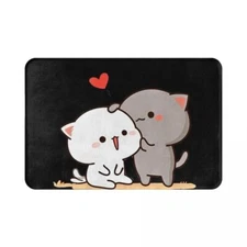 Peach and Goma Home Doormat Decoration Bubu and Dudu Flannel Soft Living Room Ca