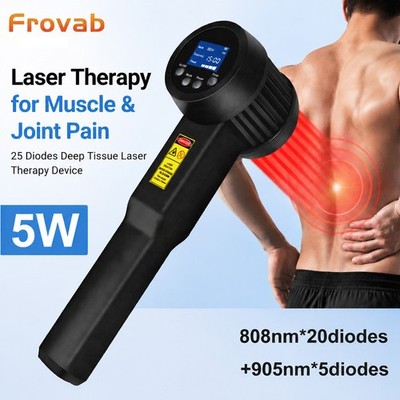 5W Handheld 25 Diodes MLS Cold Laser Therapy 808nm 905nm for Sciatica Pain