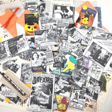 125 Ephemera Lot Junk Journal Mixed Media Collage Scrapbook Craft Halloween 6
