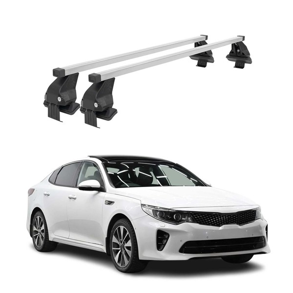 Menabo DachträGer GrundtäGer FüR Kia Optima 2015-2020 50Kg Stahl Silber 2 Tlg-image