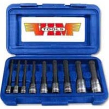 Durston Mfg VMXZN400 9 Piece Long Triple Square 12 Point Bit Set