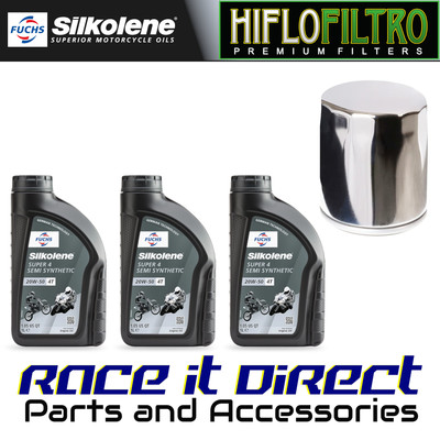 Öl & Filter für Harley XL1200NS Sportster Iron 2018-2019 Chrom Silkolene HF