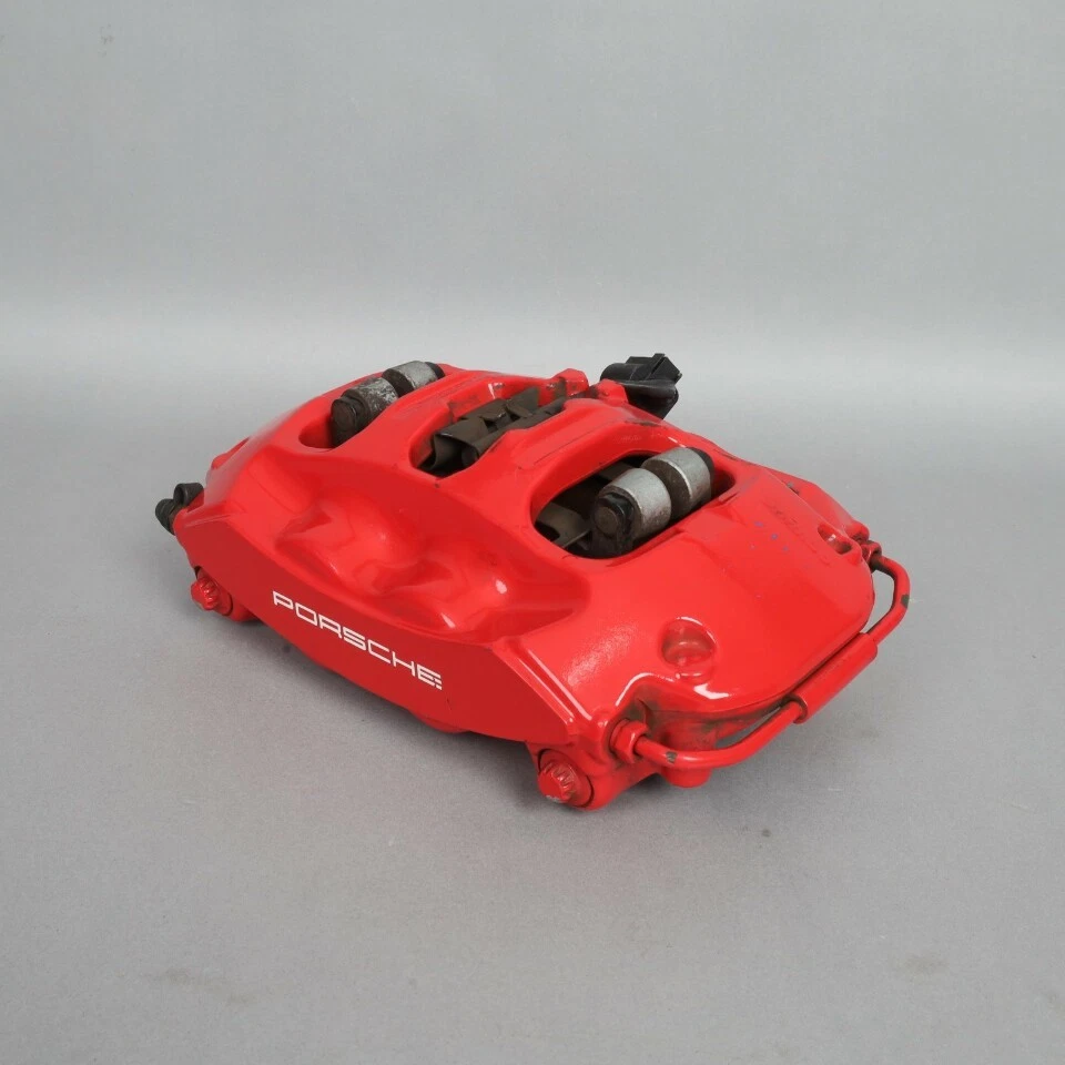 Par de pinzas de freno traseras Brembo rojas OEM usadas Porsche 911 991 2012-2019 Foto 3 de 4
