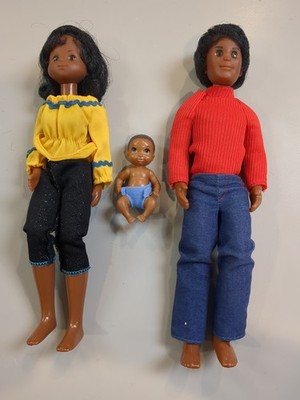 The Sunshine HAPPY Family 1973 African American Black Doll Set Mattel