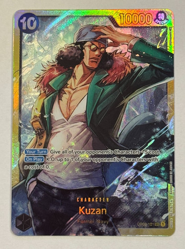 One Piece TCG Kuzan OP02-121 Secret Rare Paramount War