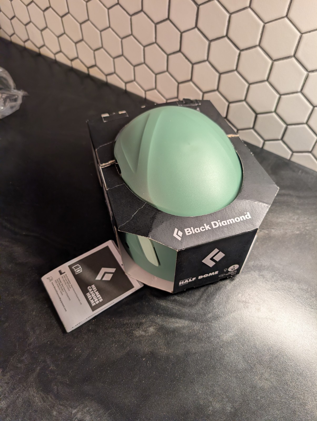 Casco de Escalada Media Cúpula Mujer Talla S/M Ajustable 50-58cm Negro Diamante Salvia