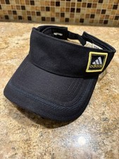 Adidas Black Adjustable Logo Adult Sun Visor Hat Cap
