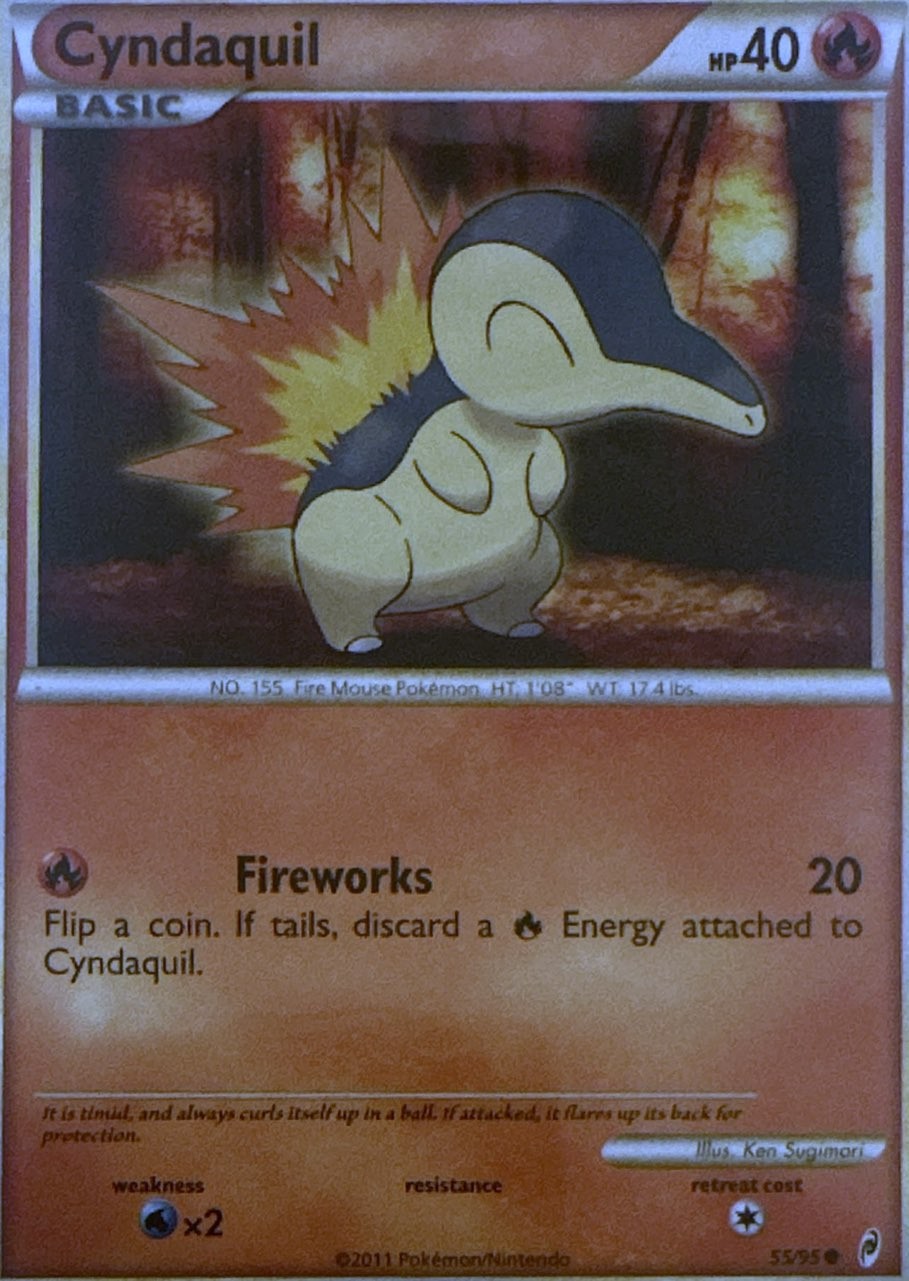 Cyndaquil 55/95 Common Call of Legends Pokemon Lightly Played