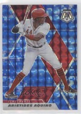 2021 Panini Mosaic Blue Camo Mosaic Prizm Aristides Aquino #98 0ed